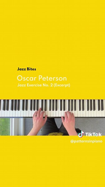 Jazz Bites: Oscar Peterson's Jazz Exercise No. 2. #oscarpeterson #learnjazzpiano #learnpiano #pianotok #jazzimprovisation