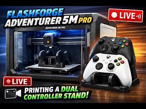 Fast 3D Printing: Xbox Controller Stand on Flashforge Adventurer 5M Pro (LIVE)