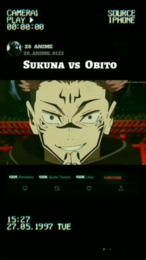 Sukuna vs Obito ☠️