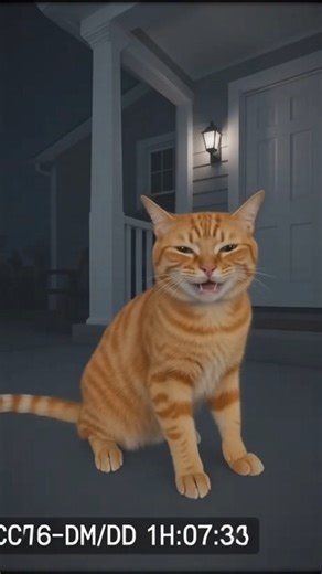 Kucing Lucu Terekam CCTV Bikin Ngakak! Kelakuan Oren Malam Hari 😹😹#shorts