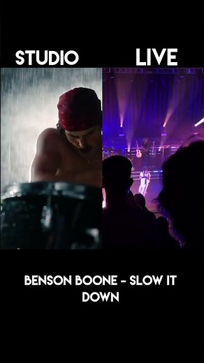 Benson Boone slow it down studio version vs live performance