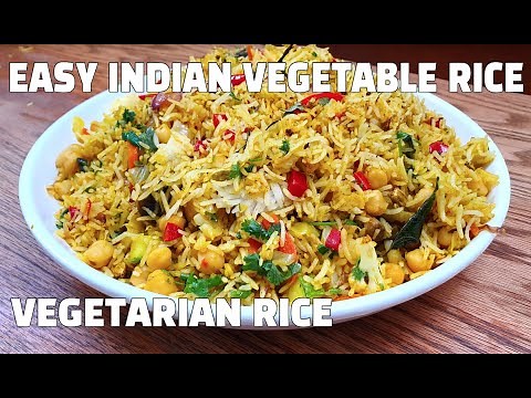 How To Make Indian Vegetable Rice | Easy Veggie Rice | Vegan | Vegetarian