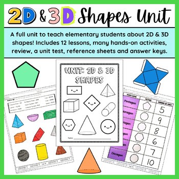 2D & 3D SHAPES WORKBOOK  | 12 Lessons & Activities to Explore Geometry