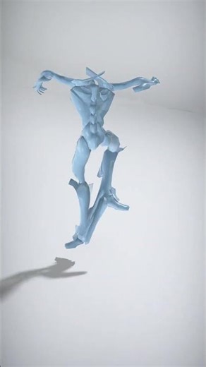 Stylized Alien Creature with Fragmented Design