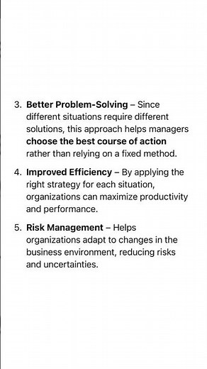 #12 What is the Contingency Approach? How does it help in decision-making? #bba #education #notes