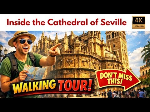The Cathedral that you must see, 4K Walking Tour, The Cathedral of Seville, Inside the Cathedral 