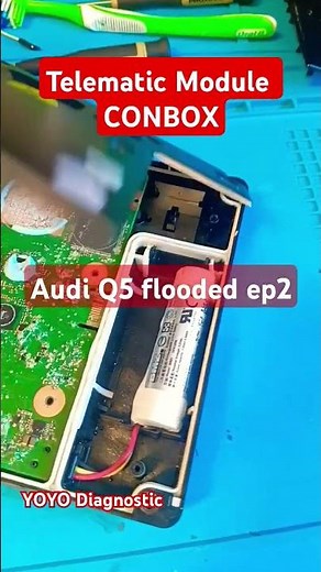 Flooded Audi Q5 2023 Ep2. Telematic ECU/call module and communication unit/Emergency module.