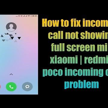 How to fix incoming call not showing full screen mi | xiaomi | redmi | poco incoming call problem