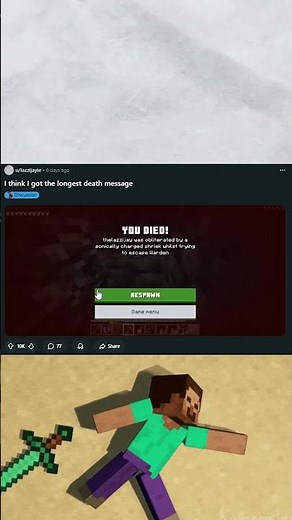 minecraft's longest death message