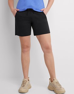 Women's Hanes® Jersey Drawstring Shorts Color: Black Size: X LARGE