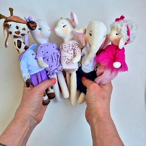 Mini Animal Sewing Pattern: Fabric Doll Tutorial (PDF Download) - Etsy