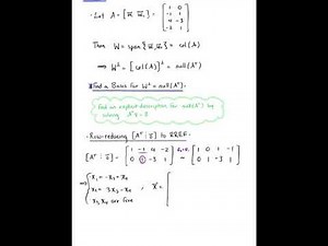 Orthogonal Complements (Example 4)