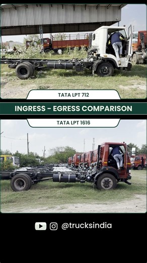 Tata LPT 712 vs Tata LPT 1616 | Ingress Egress Demo | Trucks India