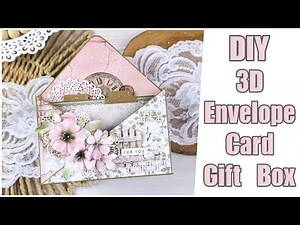 3D Envelope Card Gift Box step by step