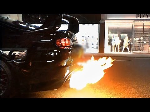 Burnouts and Flames - Toyota Supra in London