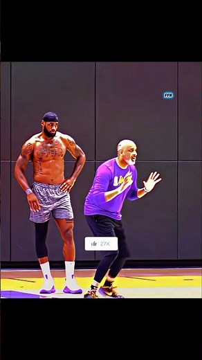 Phil Handy teaches James the turnaround fadeaway #nba #basketball