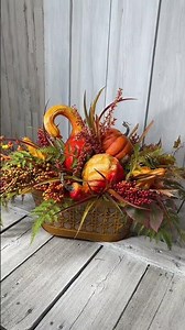 DIY Fall Classic Ferns and Pumpkins Arrangement 🍂 | KDS Autumn Centerpiece