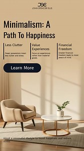 Minimalist living promotes joy by reducing clutter and distractions. Focusing on essentials enables mental clarity, fosters gratitude, and enhances overall well-being. Embrace simplicity for a happier life! #johnspencerellis #digitalnomad #remotework #digitalnomads #digitalnomadlife #coworking #nomad #travelgram #nomadlife #escaperatrace #worksmartnothard #motivationforbusiness | Dr. John Spencer Ellis