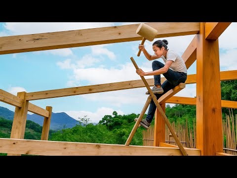 30 Day Challenge: Singlemom Build a Wooden Cabin with $2,500 – Start to Finish Full Journey.