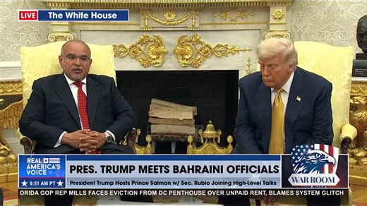 7.1K views · 379 reactions | POTUS MEETS WITH BAHRAINI OFFICIALS: $17B DEALS, "THESE ARE NOT FAKE DEALS" "Very happy to be announcing $17B worth of deals, that are coming to the US, THIS IS REAL." -Prince Salman | America's Voice News | Facebook