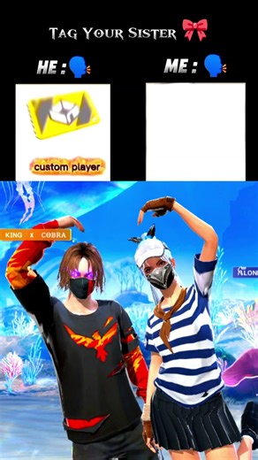 #tag your sister//#gaming #freefire #bestplayer #gameplay #handcam #love#shortvideo