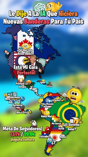 7.3K views · 504 reactions | Le Dije A La IA Que Hiciera Nuevas Banderas Para Tú País  #map #geography #countryballs #mapper #mapping | Aguila Cultura | Facebook