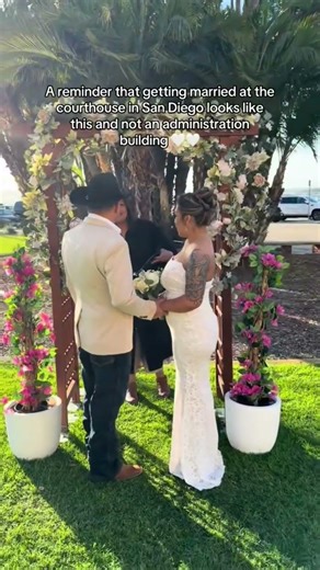 Courthouse Wedding With an Ocean View 🌊💍 #wedding #weddingday #elopement