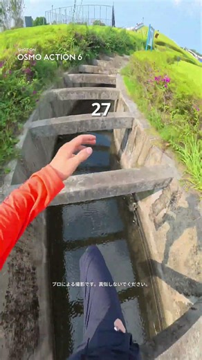 水に落ちずに何回飛べる？💦 限界パルクールチャレンジ！#OsmoAction6