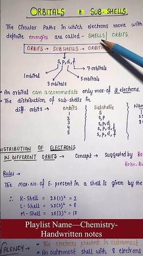 Chemistry || Orbitals & Subshells || Chapter2 -- Atomic Structure || Lec.13 || General Science