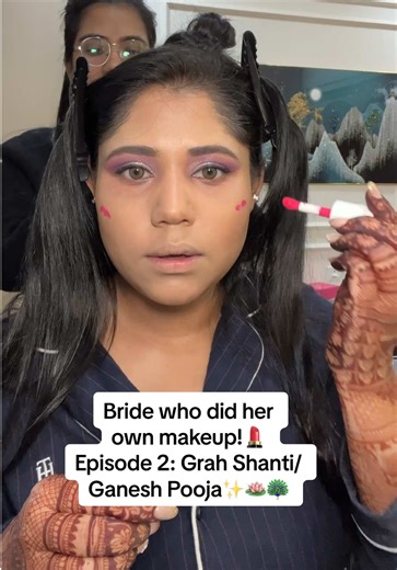 Bride Who Did Her Own Wedding Makeup 💄✨ Episode 2: Grahshanti / Ganesh Pooja Final look in Part 2💗 Makeup products used: @Benefit Cosmetics brow pencil & brow wax @Embryolisse USA moisturizer @Mary&May Official eye cream @Estée Lauder double wear concealer @Huda Beauty easy bake powder @reachedmars & @Makeup Revolution eyeshadow pallet @M·A·C Cosmetics mascara @Bobbi Brown gel eye liner @hudabeauty peach color corrector @Smashbox Cosmetics primer @esteelauder double wear foundation @Rare Beaut