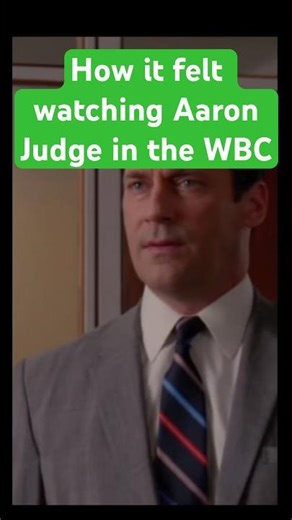 Watching Aaron Judge in the world baseball classic had me feeling like this. #baseball #wbc ​⁠