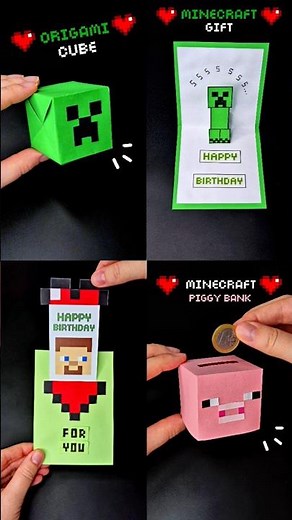 DIY MINECRAFT Paper Crafts That Are NEXT LEVEL! 🚀💚#diy #papercraft