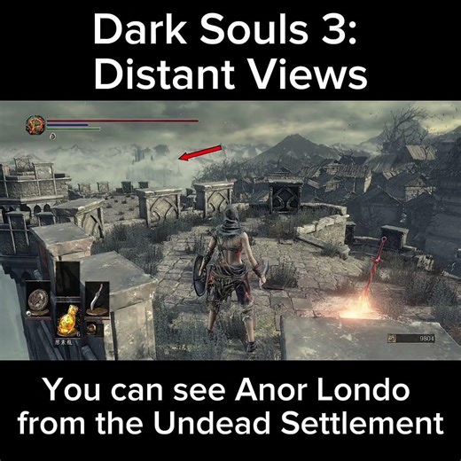 You can see Anor Londo through the fog #darksouls #darksouls3