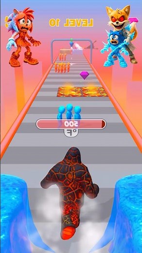 HELP! EVIL TAIL FREEZE SONIC & LAUGHED, AMY GOES LAVA MODE!😨💥#shorts #gaming #youtubeshorts #games