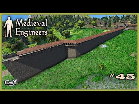 Medieval Engineers - 45 - Wall Work Along The Road | Amazing Building, Survival Game