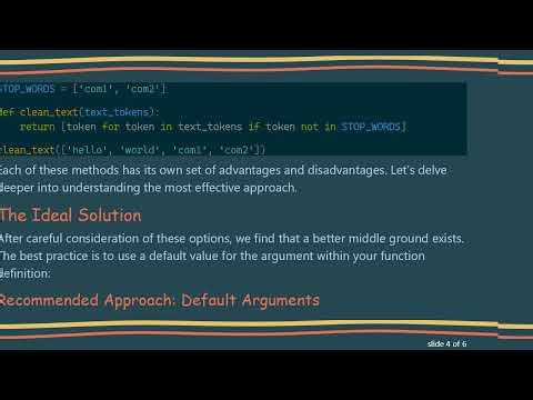How to Effectively Pass a Constant Variable to a Function in Python