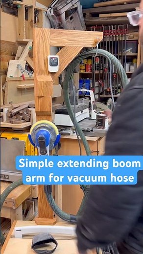 Simple method to make a double hinge extending vacuum boom arm #workshop #woodworking #tools