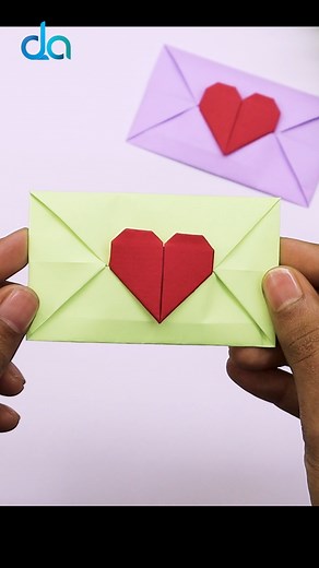 9.7K views · 133 reactions | DIY Origami Heart EnvelopePaper Envelopes Fold Step-by-Step Tutorial #craft #diy #origami #paperart | DIY Crafts & Art | Facebook