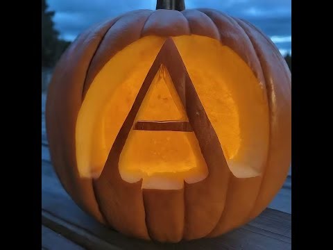 I Carved MY LETTER Into a Pumpkin! 🎃🔥 #halloween #pumpkin