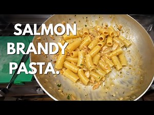 10-Minute Italian Flame Pasta with Salmon & Brandy