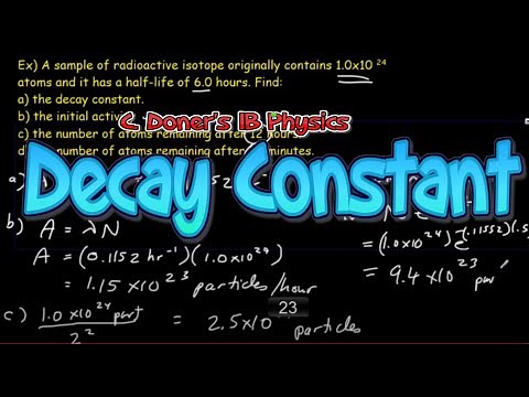 IB Physics: Decay Constant
