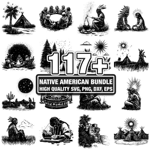 115  Native American Bundle, Cultural Designs, Instant Download Png, Dxf, Eps, Svg - Etsy