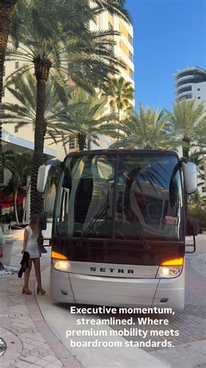 Bus Forceone on Instagram: "Executive momentum, streamlined. Our leadership guests are en route to dinner—aligning strategy, relationships, and experience—on board our silver Setra coach. Where premium mobility meets boardroom standards. #ᴄᴏʀᴘᴏʀᴀᴛᴇᴇᴠᴇɴᴛs #businessleaders #executivetravel #miami #southfloridatravel"