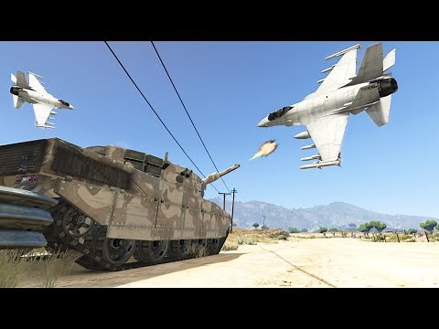 TANKS vs JETS! (GTA 5 Funny Moments)