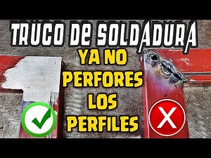 HOW TO WELD WITHOUT DRILLING THE PROFILE WITH A COATED ELECTRODE