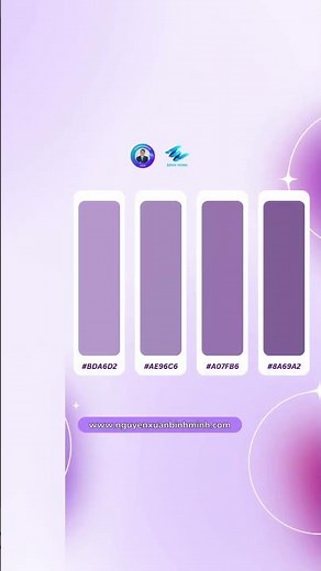 BẢNG MÃ MÀU PASTEL TÔNG TÍM - NHẸ NHÀNG NHƯNG VẪN NỔI BẬT