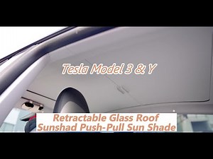 New Retractable Roof Sun Shade for Tesla Model Y (Easy Install) | TESLASY