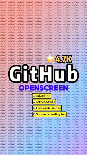 A free and open source screen recording tool a substitute for screenstudio