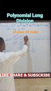 Polynomial Long Division Made Easy! | Divide by (x − 4) Step-by-Step #Shorts