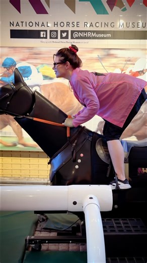 Tried a jockey simulator at National Horse Racing Museum and hit 40mph! #SportsNews #sports #horses